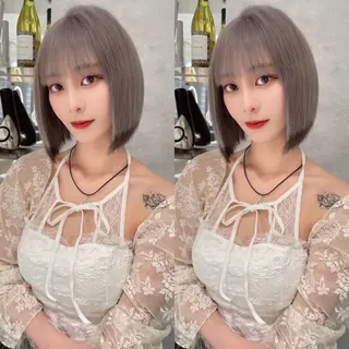 ショート カラー ハイトーン/水素 honoka🌺のヘアスタイル