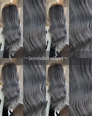 ロング 透明感ハイトーン カラー🦋🌧希咲のヘアスタイル