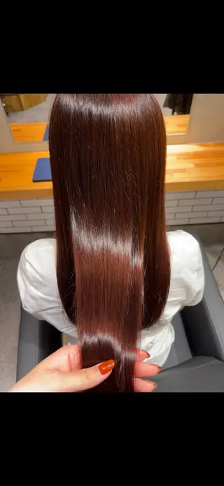 ロング カラー CREAR所属・フジモト カリンのヘアスタイル