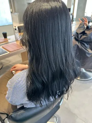 セミロング カラー ヘアアレンジ オリーブ透明感カラー 表参道/MIKUのヘアスタイル