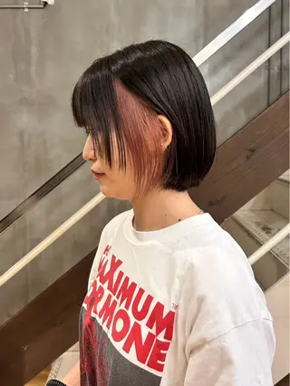 ショート 🖤海外風デザイン カラー🖤/りんのヘアスタイル