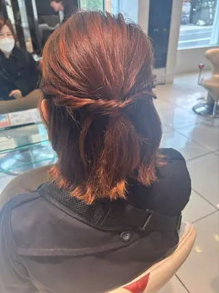 ミディアム ヘアアレンジ H. shinkaiのヘアスタイル