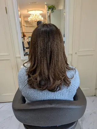 パーマ ロング カラー Salon de with根本博史のヘアスタイル