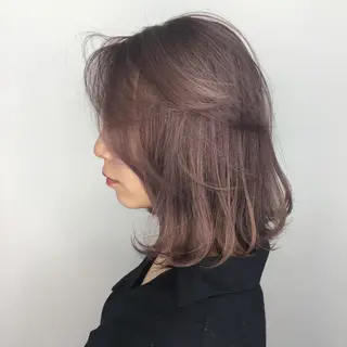 ミディアム 艶髪 森田/嵩士のヘアスタイル