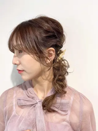 ミディアム カラー ヘアアレンジ 🌷レイヤーカット/ フルキシオリ🌷のヘアスタイル