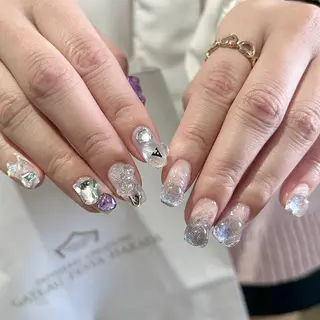 ネイル パラあり！フィルイン 美フォルムのネイルデザイン