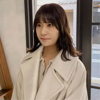 ミディアム カラーモデル fon▶山田 悠華のヘアスタイル