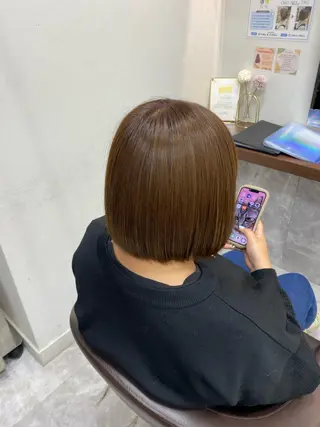 ミディアム 寺井 萌恵のヘアスタイル