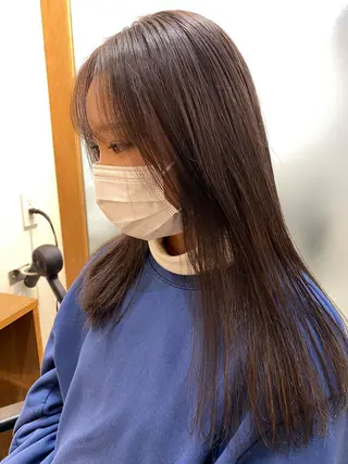 セミロング カラー 砂原 ひよりのヘアスタイル