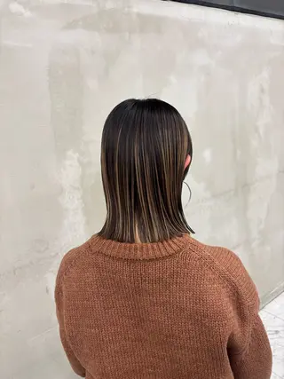 ミディアム ハイトーン/ ハイライト真柚🍨のヘアスタイル