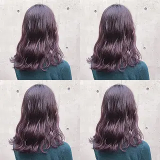 ミディアム カラー ヘアアレンジ TAKUMAブリーチ /切りっぱなし🪽のヘアスタイル