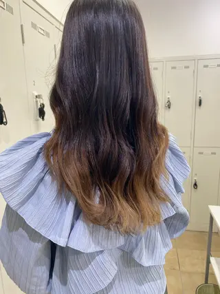 ロング カラー ハードパーマ Rico💜のヘアスタイル