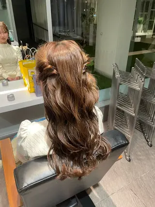 ロング カラー ヘアアレンジ 顔周りだけで垢抜ける レイヤー/小池 祐のヘアスタイル