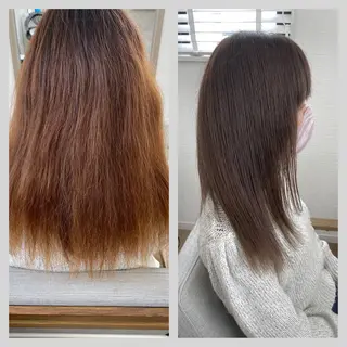 セミロング カラー 佐藤 沙也輝のヘアスタイル