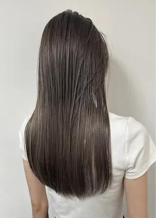 ロング カラー パーマ misa🫧ナチュラ ル縮毛矯正/髪質改善のヘアスタイル
