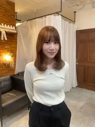 ミディアム 顔周りカット 🎀サヤカ🎀のヘアスタイル