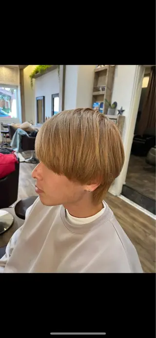 カラー メンズ 阿部 翔一郎/暖色系カラーのヘアスタイル
