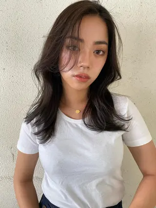 セミロング カラー Pia ツボイ ケイタのヘアスタイル
