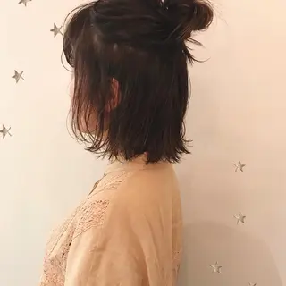 ミディアム ヘアアレンジ 市川 千夏のヘアスタイル