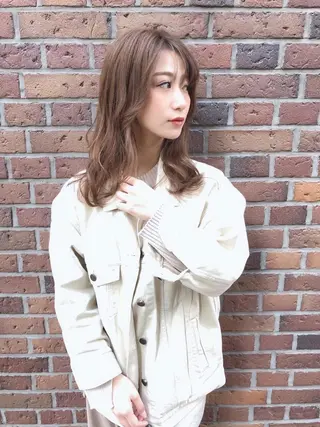 セミロング カラー ヘアアレンジ Cecil hair 神戸店所属・Cecilhair セシルヘアー神戸元町のヘアスタイル