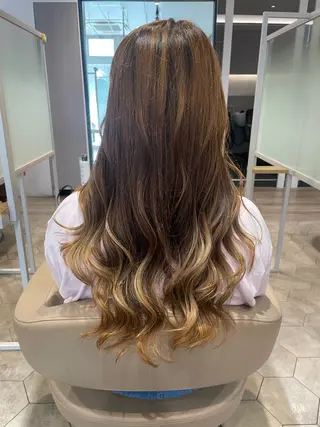ロング 縮毛矯正×髪質改善× 艶髪カラー 小笠原躍のヘアスタイル