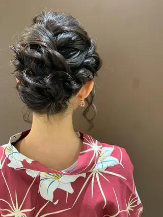 ヘアアレンジ きむえり/髪質改善 /うねり広がり改善のヘアスタイル