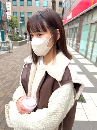 ミディアム カラー ✨艶髪✨ 奈須晴香のヘアスタイル