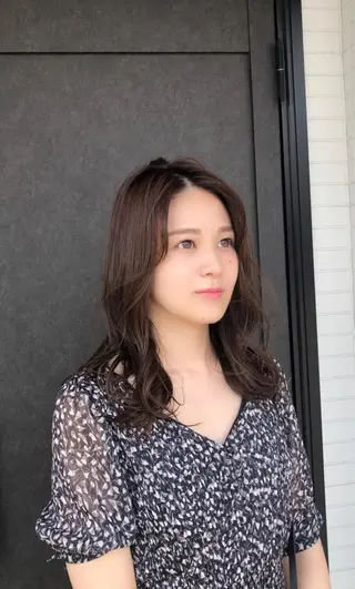 セミロング 菊池 幹のヘアスタイル