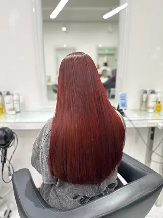 ロング カラー トレンド暖色ヘア🍒 miu🍒のヘアスタイル