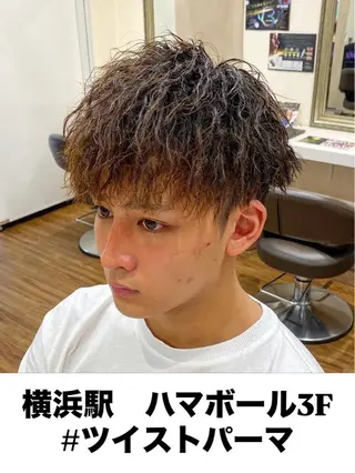 パーマ メンズ 🟦横浜駅メンズパー マ｜小上馬淳司🟦のヘアスタイル