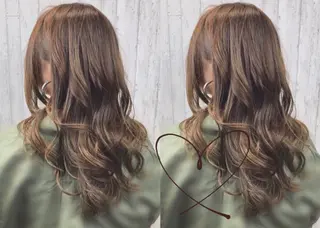 ロング カラー 田中 あかねのヘアスタイル