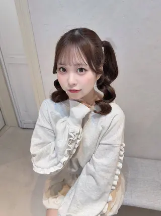 ロング ヘアアレンジ ハイトーン/アレンジ かなで⊹ ࣪ ˖⟡のヘアスタイル