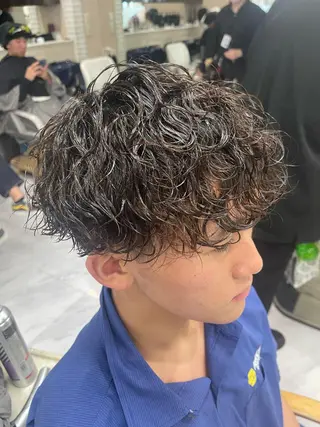 ショート パーマ メンズ 🌻メンズカット 落合諒🌻のヘアスタイル