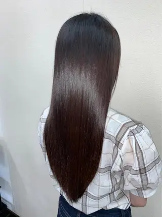 ロング パーマ ブリーチでもできる 縮毛矯正相原慎🌈のヘアスタイル