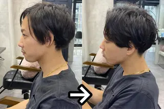 ショート メンズ 半個室メンズ カット🥕羽鳥淳妃のヘアスタイル
