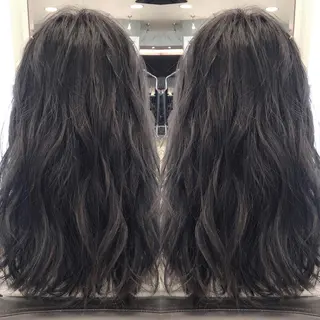 セミロング カラー box mico. mutsumiのヘアスタイル