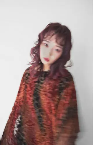 ミディアム カラー レイヤー/パーマ /ウルフ/nabeのヘアスタイル