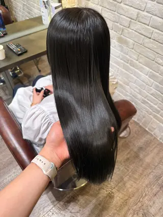 ロング パーマ カットパーマ3000 円/水曜日モデルのヘアスタイル
