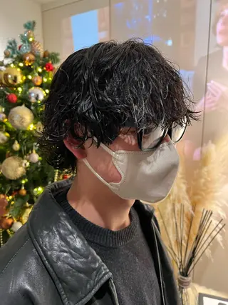ショート パーマ メンズ 波巻きスパイラルパー マ/シャドウパーマ駿のヘアスタイル