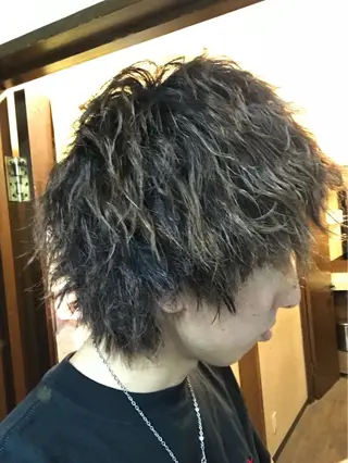 ミディアム パーマ メンズ SHIAN立川　及川 17時〜限定のヘアスタイル