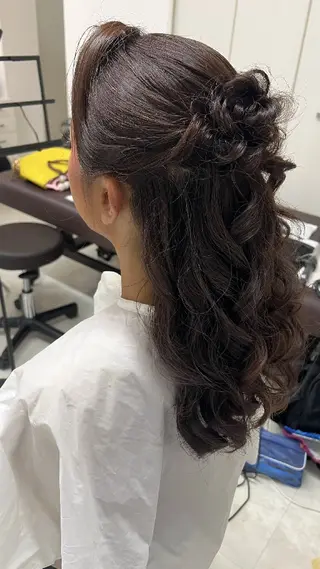 セミロング ヘアメイク/着付け AYAKAのヘアスタイル