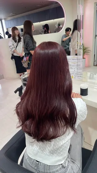 ロング 💗暖色カラー💗 ツヤ髪💗Mayaのヘアスタイル