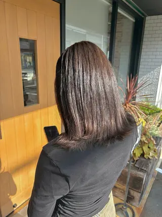 ミディアム カラー 神田 紗羽のヘアスタイル