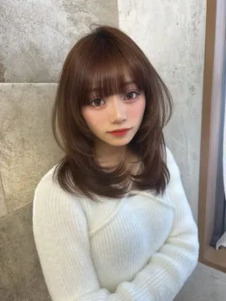 ミディアム カラー Lond Alexia所属・金山/ブリーチなし/ 透明感/ボブ/ゆうきのヘアスタイル