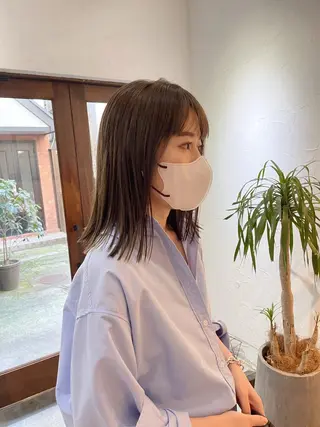 セミロング カラー 高橋 愛美のヘアスタイル