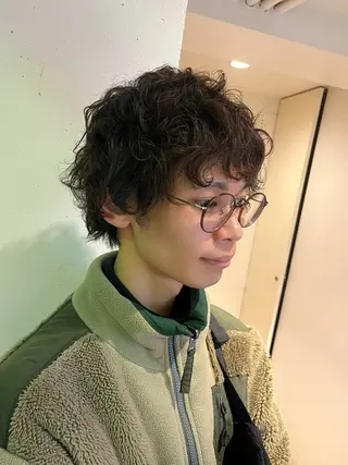パーマ メンズ 顔まわり🤍小顔 カット🤍みさきのヘアスタイル