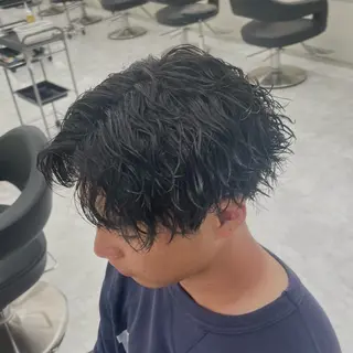 パーマ メンズ 🦋色落ち綺麗カラー メンズYUZU🦋‪のヘアスタイル