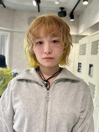 ショート カラー ダブルカラー ブリーチ/kaitoのヘアスタイル