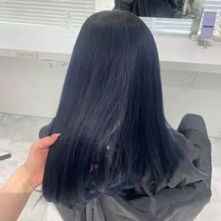 ロング カラー ヘアアレンジ 🎀RIN🎀 縮毛矯正🩶暗髪のヘアスタイル