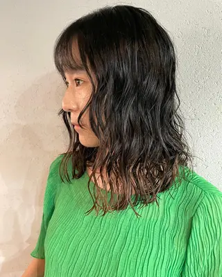 ミディアム パーマ 吉田一輝 外国人パーマのヘアスタイル